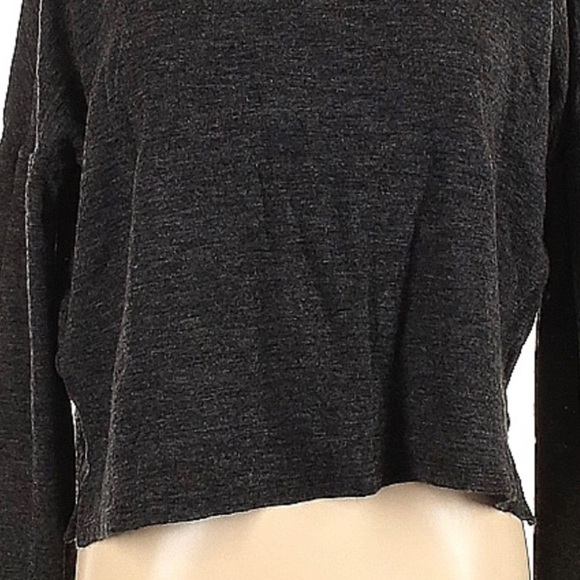 Ugg Merino Wool Lightweight Sweater Charcoal Grey Cropped Logo Women’s Large L - Picture 7 of 13